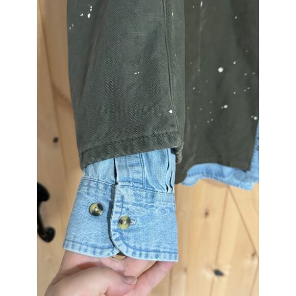 Free People x Tricia Fix | NWT Vintage Repurposed Carhartt Patchwork Coat | M/L - Picture 3 of 16